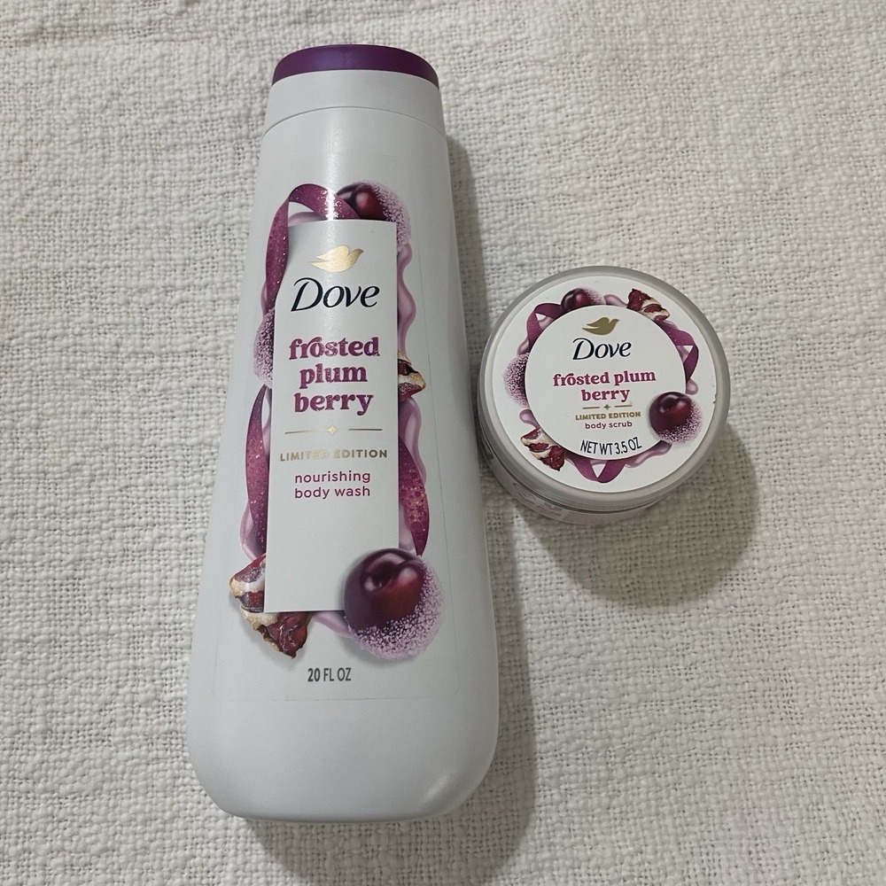 Dove Frosted Plum Berry Body Wash limited‎ Edition Holiday 2 Piece Set RARE